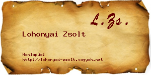 Lohonyai Zsolt névjegykártya